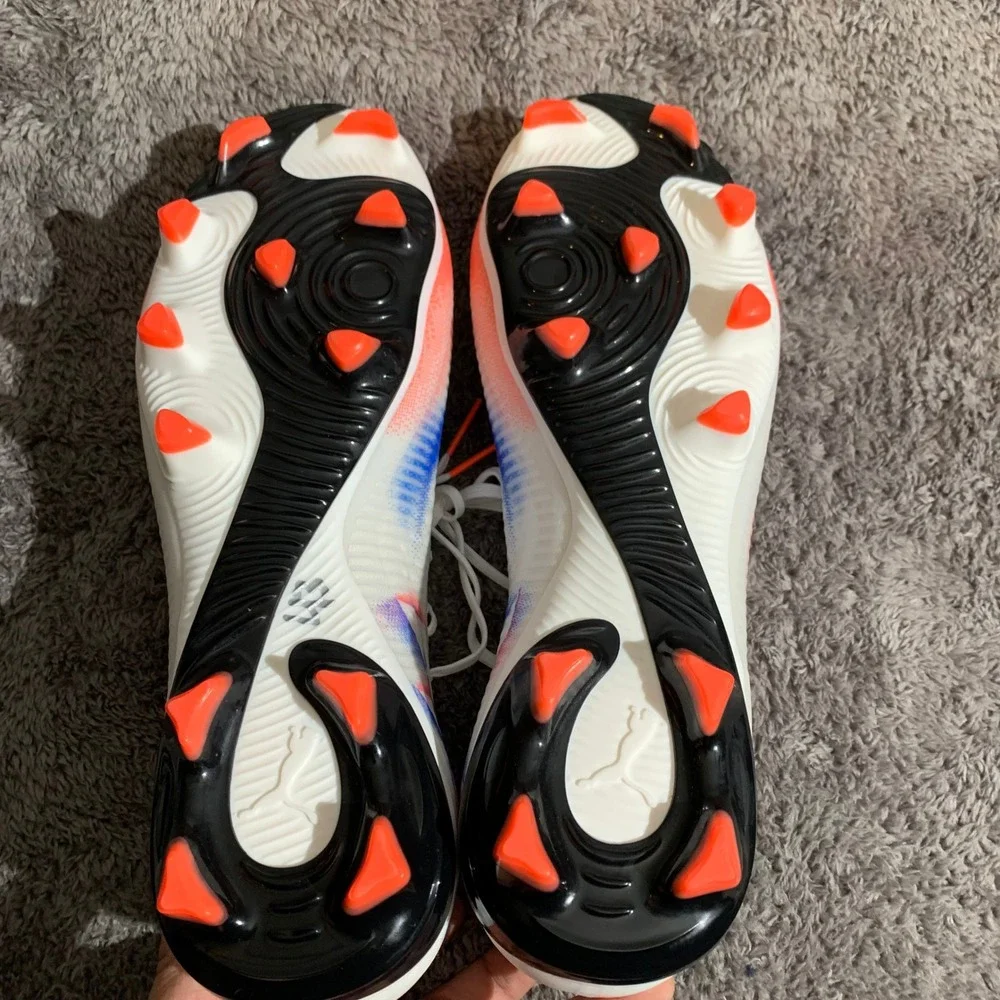 Puma‎ Future 7 Soccer Cleats White Blue Orange 108588-01 Mens 11.5US